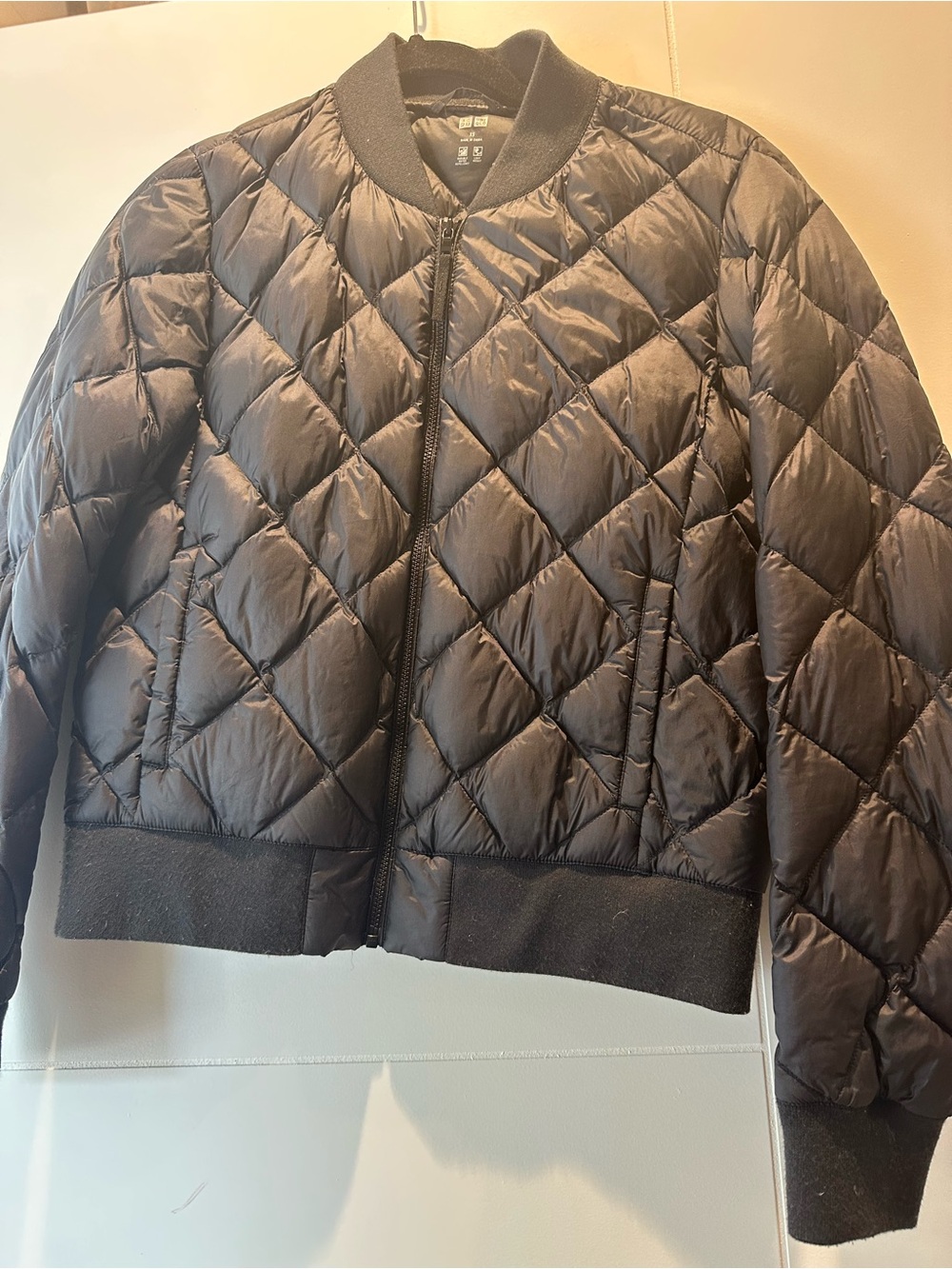 Uniqlo Black Quilted Bomber Jacket